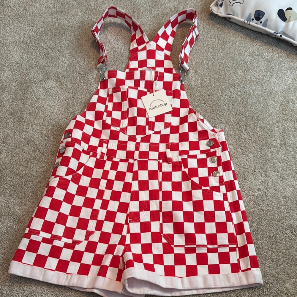 mittoshop Red and White Checkered Trousers